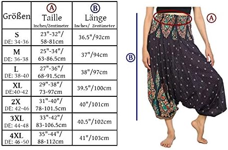 Lofbaz Yoga Harem Pants for Women Boho Hippie Bohemian Beach Baggy macacão