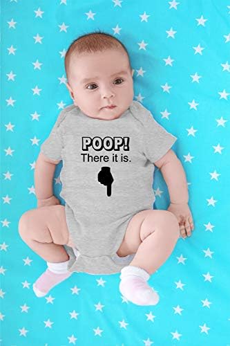 Crazy Bros Tees Poop! Aí está engraçado fofo de novidade de uma peça de bebê de uma peça de uma peça