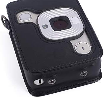 Phetium Protective Case Compatível com Instax Mini Liplay Hybrid Instant Camera e impressora, bolsa de couro PU macio com alça de ombro removível/ajustável