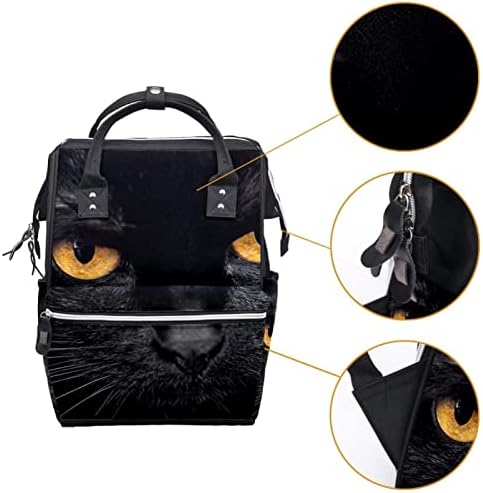 Mochila VBFOFBV Backpack, sacos de viagem portáteis multifuncionais para homens, Animal Black Cat