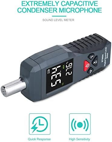 Medidor de decibel profissional de nuopaiplus, medidor de ruído de nível de som digital Medidor de ruído 30-130dB DB Decibel Detector