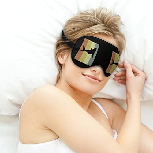 Máscara de dormir de estilo vintage máscara de sono durável tampas de máscara de olho macias com cinta ajustável para homens