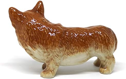 Zoocraft corgi cão cerâmica estatueta engraçada de parada de porcelana de porcelana colecionável