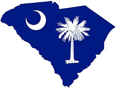 Fagraphix Sul da Carolina do Sul em forma de bandeira adesiva auto adesiva Decalque de vinil SC - 4,50 de largura