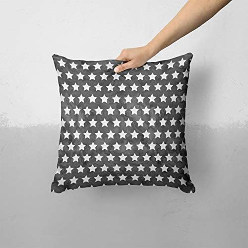 Iirov Black and White Aquarela Stars - Decoração de casa decorativa personalizada Tampa de travesseiro de arremesso interno ou externo, além de almofada para sofá, cama ou sofá