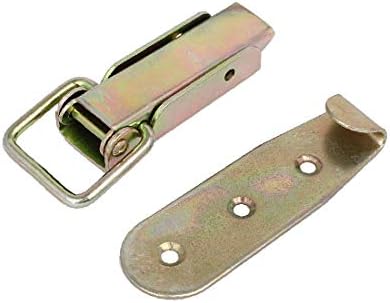 X-Dree Caixa de ferramentas Caixa de equipamentos de metal amarelo Toggle banhado a zinco Hasp 155mm Comprimento (Caja de Herramiências Caja de Herramientas Metal Amarillo Zinc Revestido Toggle Latch Hasp 155mm Longitud