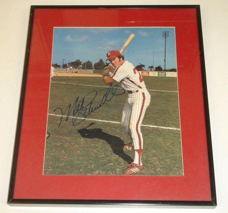 C 1973 Mike Schmidt Philadelphia Phillies assinado 8x10 Foto colorida com holograma - fotos autografadas da MLB
