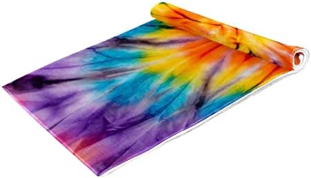 Guerotkr 2 PCs, toalha de ioga, toalhas de ginástica, toalhas de treino para academia, toalha de suor, padrão de arte em espiral listrada colorida