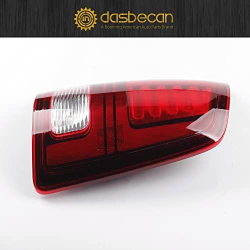 Luzes traseiras Dasbecan Assembléia lateral do passageiro Lente vermelha Interior preto compatível com Dodge Ram 1500 2013-2018 RAM