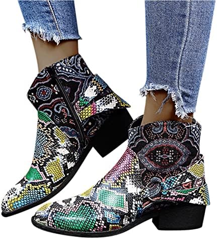 Mulheres Botas de caminhada largura largura retro bordado sapatos de bordado grossa sapatos de bota de bota boots de dança de