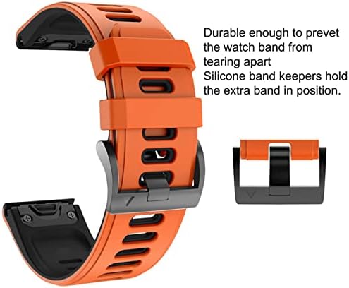 Ahgdda 22 26mm de faixa de relógio de ajuste rápido para Garmin Fenix ​​6x Pro Watch Silicone EasyFit Wrist Band para Fenix ​​6 Pro Watch Strap