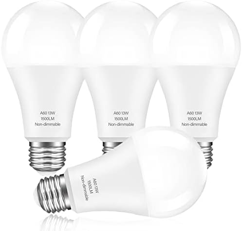 Prosperbiz 2 pacote A30 30W Luz do dia White 5000k lâmpadas LED + 4 pacote A19 13w Base branca e26 quente de 13w