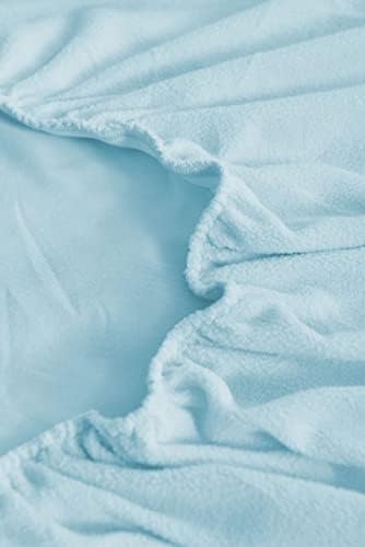 Conjunto de lençóis de lã Nikazz Super Soft - velo polar extra macio, lençóis de cama sem preenchimento - toda a estação de calor aconchegante, lençol, folha ajustada e 2 x travestres, 4 peças