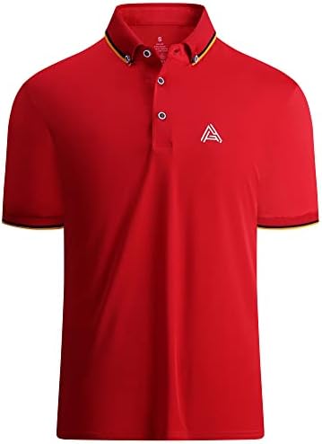 Camisas de golfe para homens de manga curta seca umidade de umidade performance de colarinho camisa de colarinho