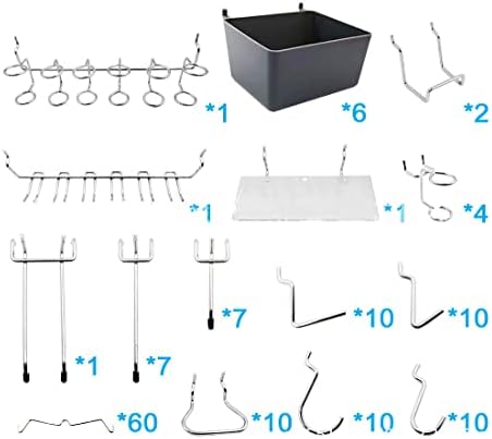 Ganchos de Pegboard KK5 - cabide grossa de pegboard de serviço pesado e suporte para ferramentas de pegboard, ganchos de