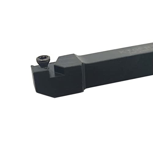 ASZLBYM 10mm KTGFR Torno externo Cutter Grooving Porta de corte de grooving, suporte de ferramenta de corte de ranhura rasa com inserções TF32R