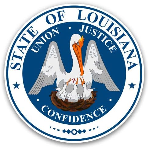 GT Graphics Express Louisiana State Seal - adesivo de vinil Decalque à prova d'água