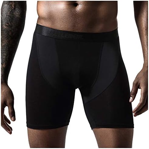 Shorts boxer para homens embalam a secagem respirável rápida e elástica esportiva longa calça masculina lisa masculina