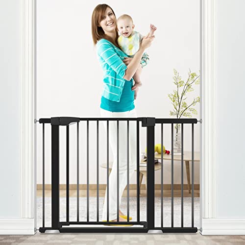 Alvod® Baby Gate para escadas com corrimão e parede, 29,53 ''-46 '