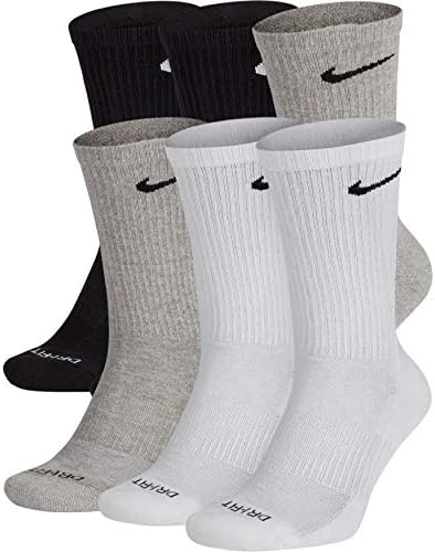 Nike Men's Everyday Plus Cushion Crew Socks, Multi-Color SX6897