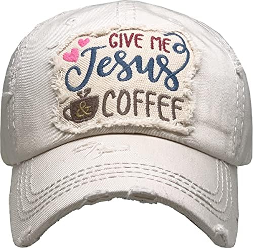 Dê -me Jesus e Coffee Christian Life Women Vintage Baseball Cap