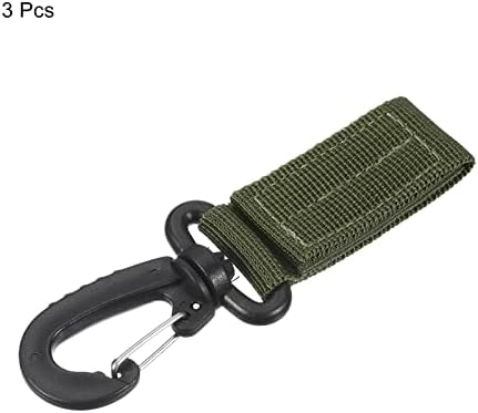 Patikil Belt Keeper Key Clip, correia de nylon Keychain de fivela pendurado com clipe de fita adesiva para acampar