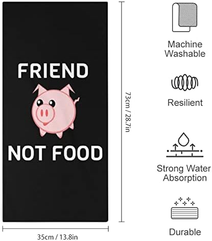 Pig Friend Not Food Microfiber Hand Toalhas Super absorventes toalhas rápidas pano seco