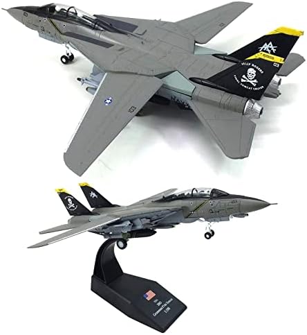 Dkhoun 1: 100 Aeronaves Modelo F-14 Tomcat Simulação Liga de Liga Aeronave Modelo de produto acabado Modelos de avião exibir