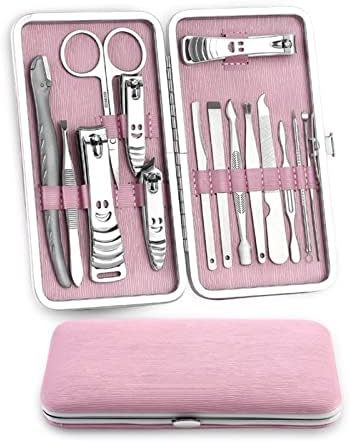 Fulnes 15pcs Kit de unhas de aço inoxidável Clipper Nipper Cutter Scissors Tweezers Pick Pedicure Manicure Set unhas Art Tools