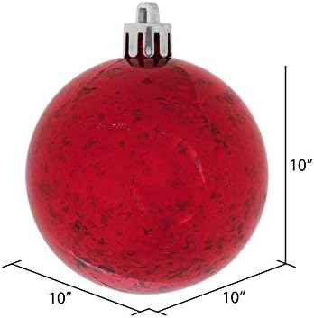 Bola de ornamento de Natal de Vickerman 4 , Champagne Shiny Mercury acabamento, plástico à prova de quebra, decoração