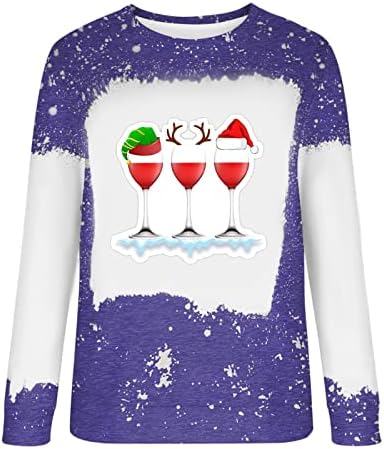 Apenas uma garota que ama vinho e blusa de Natal para moletons de Natal de Natal para mulheres camisa gráfica de vidro de vinhos