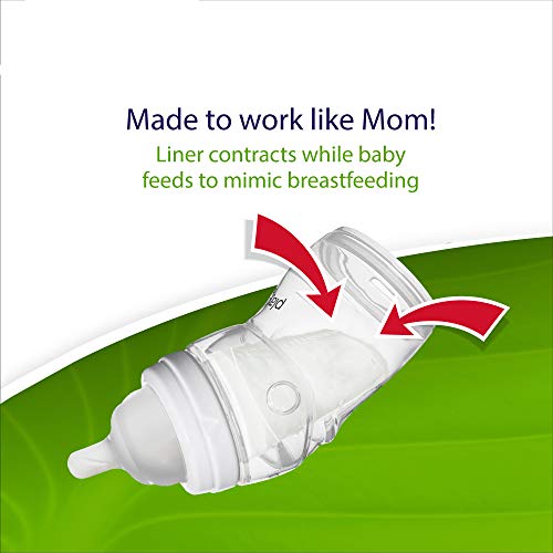 Garrafa de berçário do Baby Playtex com revestimentos descartáveis ​​de drop-ins, para bebês amamentados, garrafas de 4 onças, 3 contagem