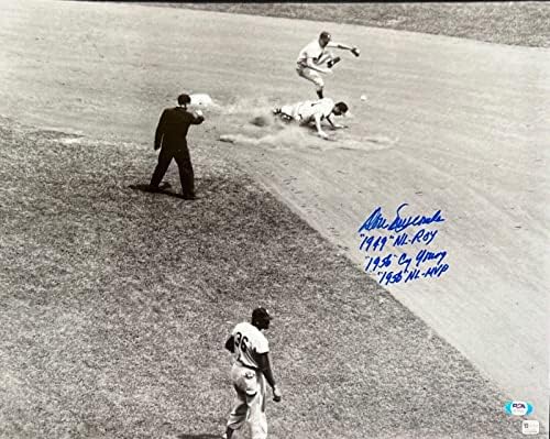 Don Newcombe - Brooklyn/L.A. Dodgers assinou a foto 16x20 W. Inscrições PSA 1592 - Fotos autografadas da MLB