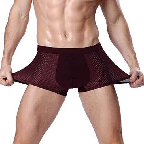 Briefas masculinas de boxer nzwiluns Men Turnks Bounds respirável Roupa Roupa Gelo Seda transparente transparente shorts Sexy