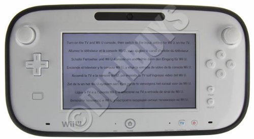 Capa de caixa de proteção à pele de silicone preto para Nintendo Wii U Gamepad Game Pad