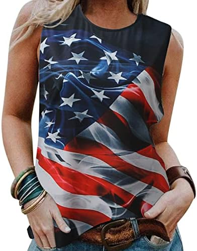 4 de julho Camisas Tampo Tampo para Women USA FLANHA VANHA VERMELHO CASUAL CASUAL CHANHAS STRIPES TIE-TIE-DYE PATRIOTO ATHLETIC