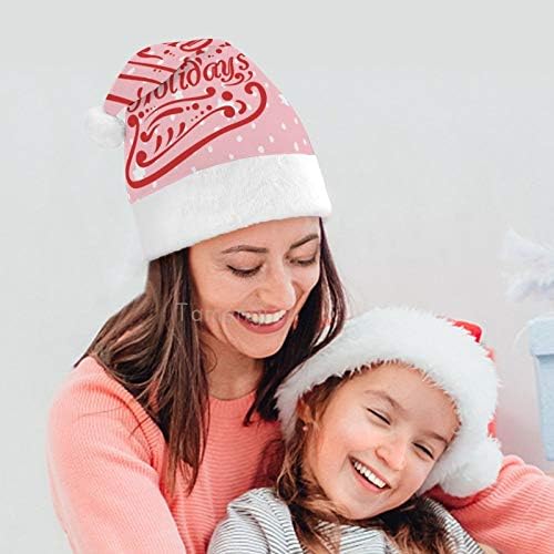 Chapéu de Papai Noel de Natal, Feliz Natal de Natal Chapéu de Férias para Adultos, Unisex Comfort Chapéus de Natal para