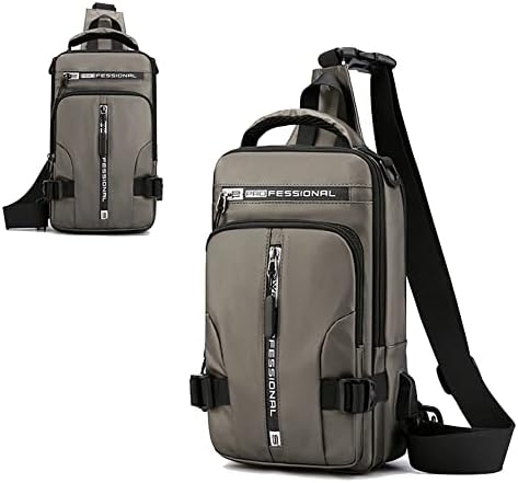 JBB Sling Sling Backpack para homens para homens Pacote de cintura multiuso com porta de carregamento USB para caminhada