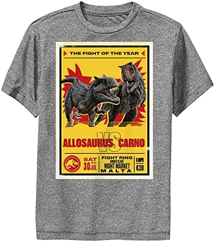 Camiseta de sinalização de lutas dino-dino do Jurassic World Kids
