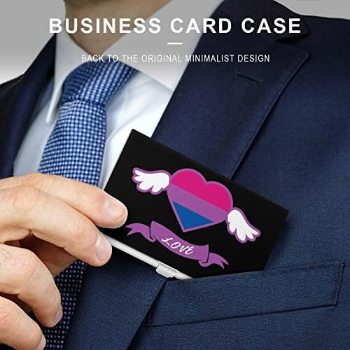 Bissexual Bandeira do orgulho do coração Impresso Id Business Caso Case Caixa de proteção Organizador de caixa de proteção