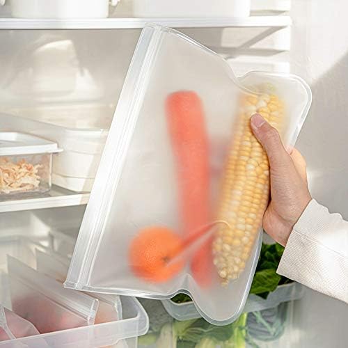 Bolsas de congelador de quart Sacos de armazenamento de alimentos reutilizáveis ​​para vegetais, líquidos, lanche, carne, sanduíche, 8,46x7,28 polegadas, 10 pacote
