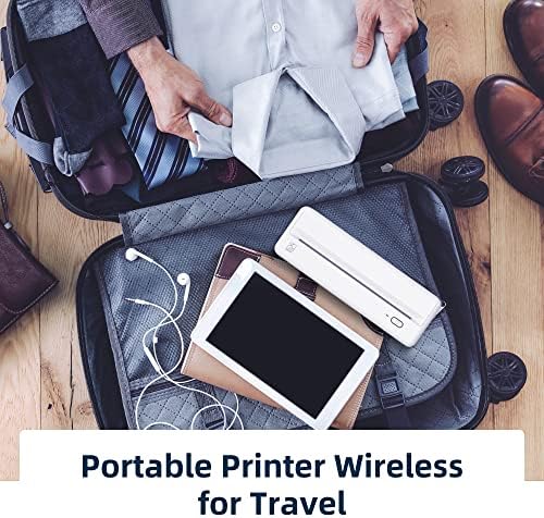 Impressoras portáteis sem fio HPRT - Impressoras portáteis sem fio para viagens, escritório móvel, escola, casa - Impressora sem fio Bluetooth compatível com iOS Android