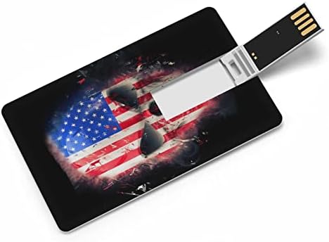 American Flag Angry Skull Flash Drive USB 2.0 32g e 64g Cartão de memória portátil para PC/laptop