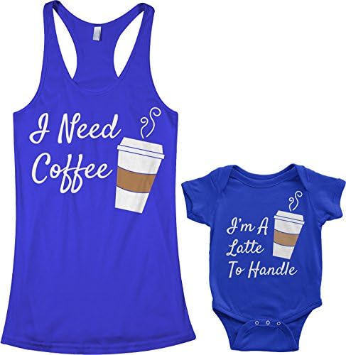 Threadrock Coffee & Latte Bodysuit infantil e conjunto de tanques de corrida feminina