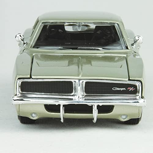 Modelo de escala Maisto Compatível com Dodge Charger R/T 1969 Silver 1:25 MI31256S