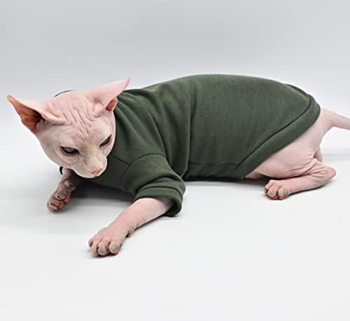 Roupas de gato esfínx quentes e grossos de pêlos de pêlos roupas devon roupas pequenas roupas de gatinho