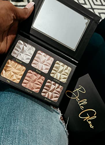 Belle Glow 6 Color Illuminating Crome Acabar Paleta Highlighter