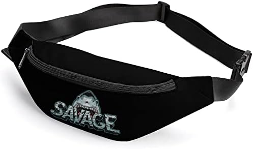 Bolsa de cinto de tubarão selvagem para homens Menas de moda Bolsa Crossbody Bag com cinta ajustável para escritório