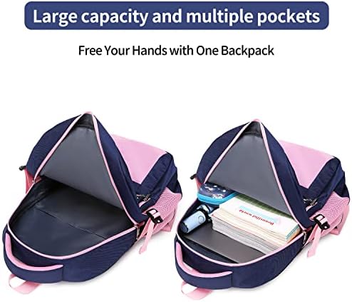 Mochila Bovip Kids Backpack Backpack da pré -escola leve para crianças meninas garotas rosa