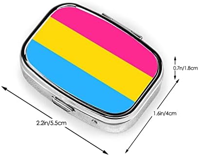 Bansxualidade bandeira orgulho mini pílula de pílula organizador de remédios para viagens Compartamentos portáteis Caixa de comprimidos